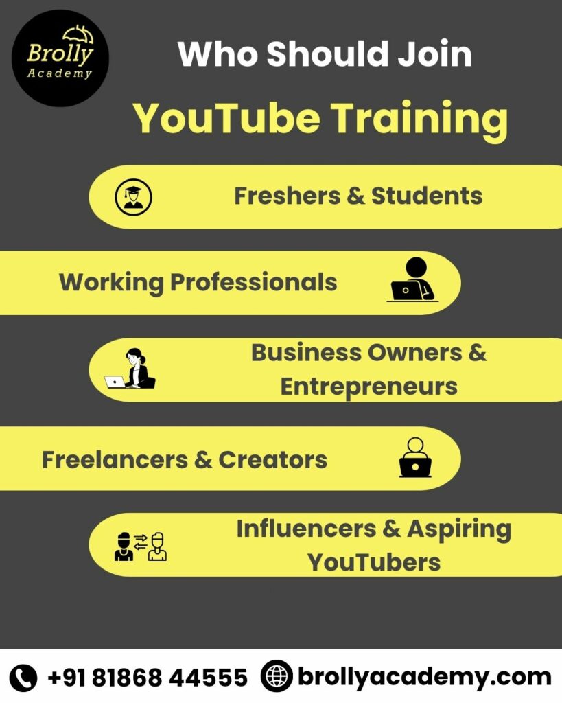 youtube training in hyderabad - who should join