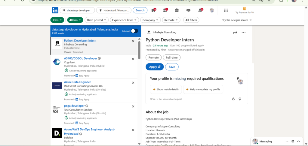 DataStage Training In Hyderabad - Jobs In Hyderabad - LinkedIn