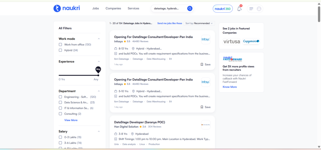 DataStage Training In Hyderabad - Jobs In Hyderabad - Naukri