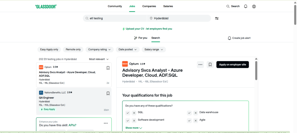 ETL Testing Course In Hyderabad - Jobs In Hyderabad - Glassdoor