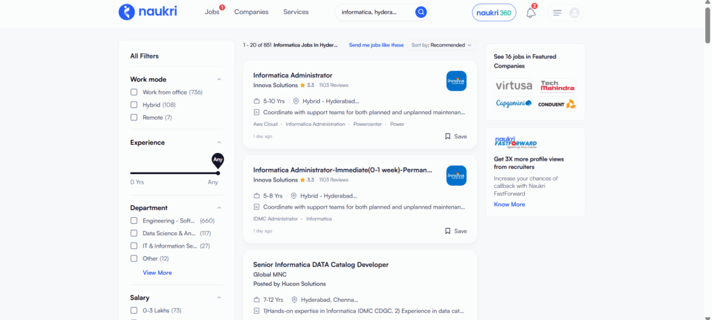 Informatica Training In Hyderabad - jobs in Hyderabad - Nau
