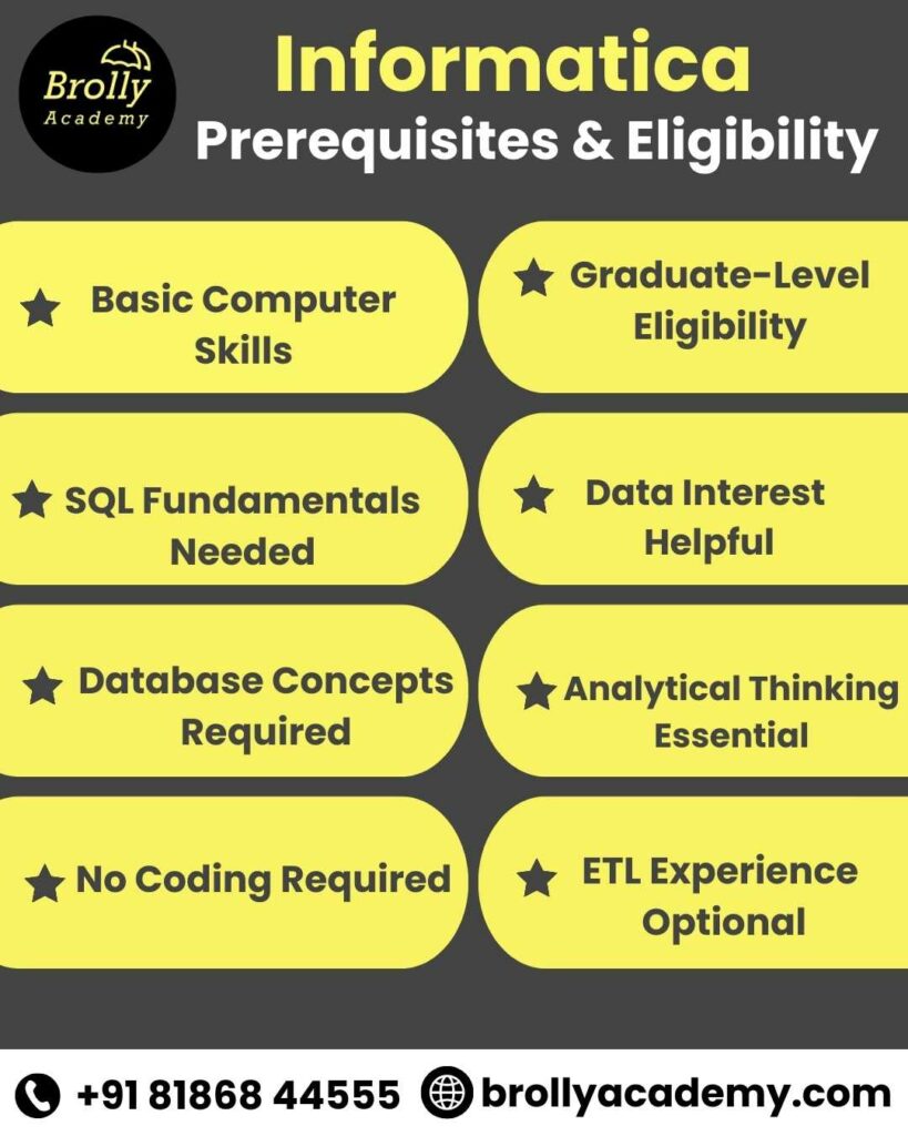 Informatica Training in Hyderabad - prerequisites & eligibility
