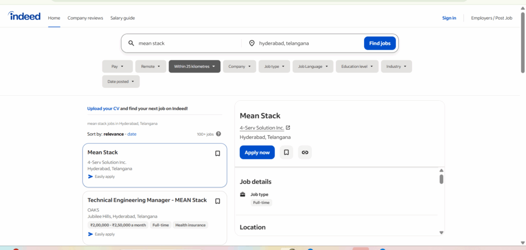 MEAN Stack Training In Hyderabad - Jobs In Hyderabad - Indeed