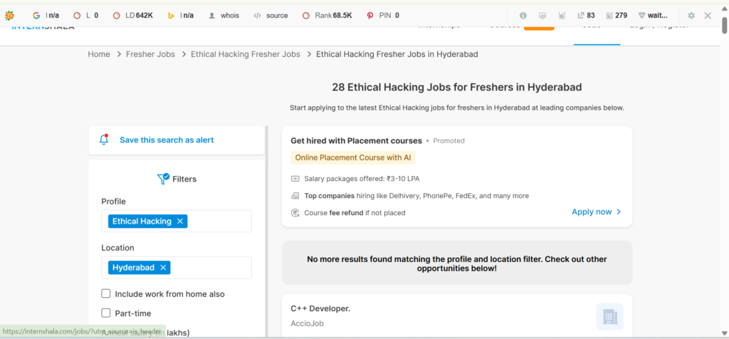 Ethical Hacking Course In Hyderabad - Jobs In Hyderabad - Intrenshala