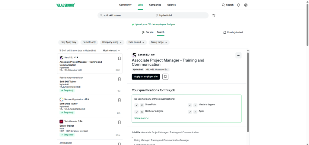 Soft Skills Training In Hyderabad - Jobs In Hyderabad - Glassdoor