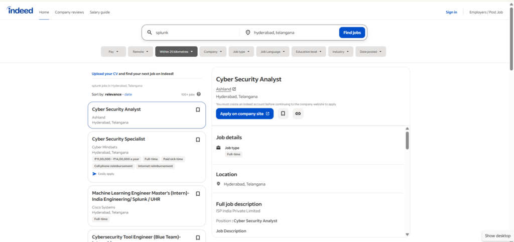 Splunk Training In Hyderabad - Jobs In Hyderabad - Indeed