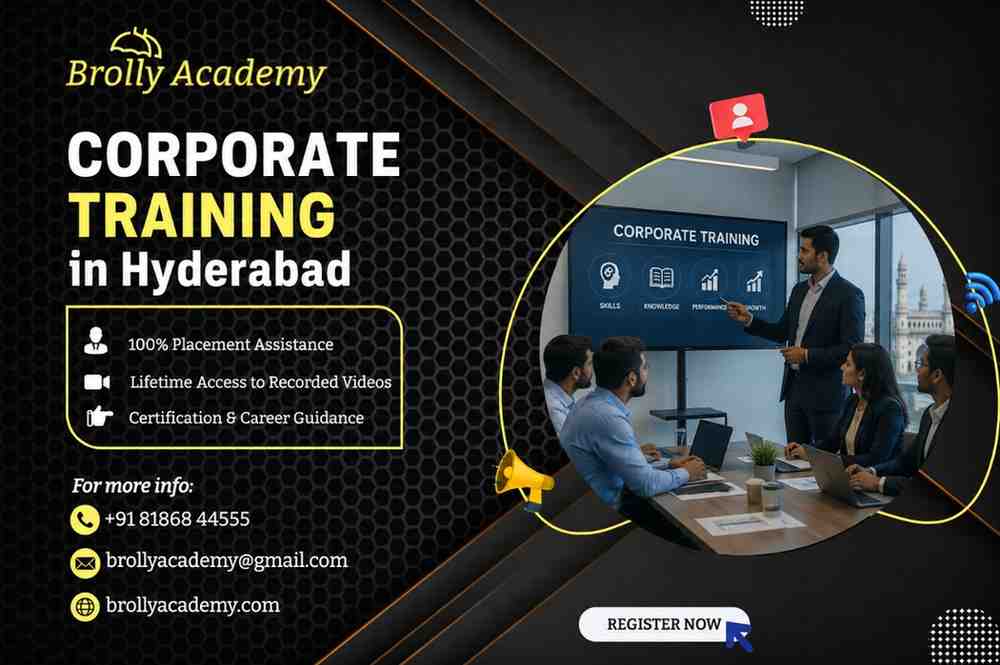 Corporate training institute in Hyderabad ---Brolly-academy-team