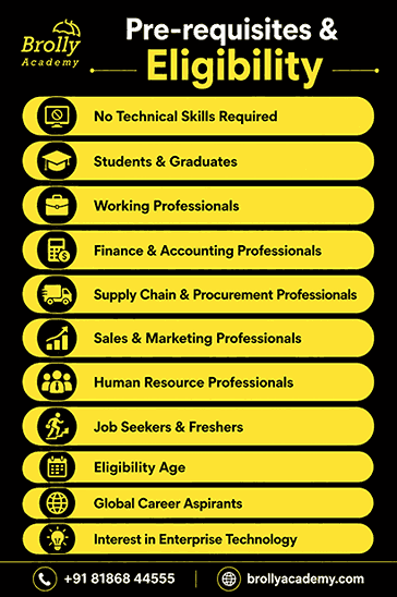 SAP Training in Hyderabad Pre-requisites and Eligibility at Brolly Academy