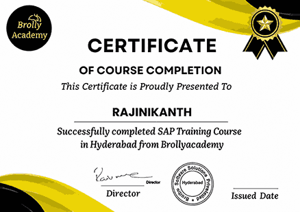 SAP Training Certificate in Hyderabad at Brolly Academy