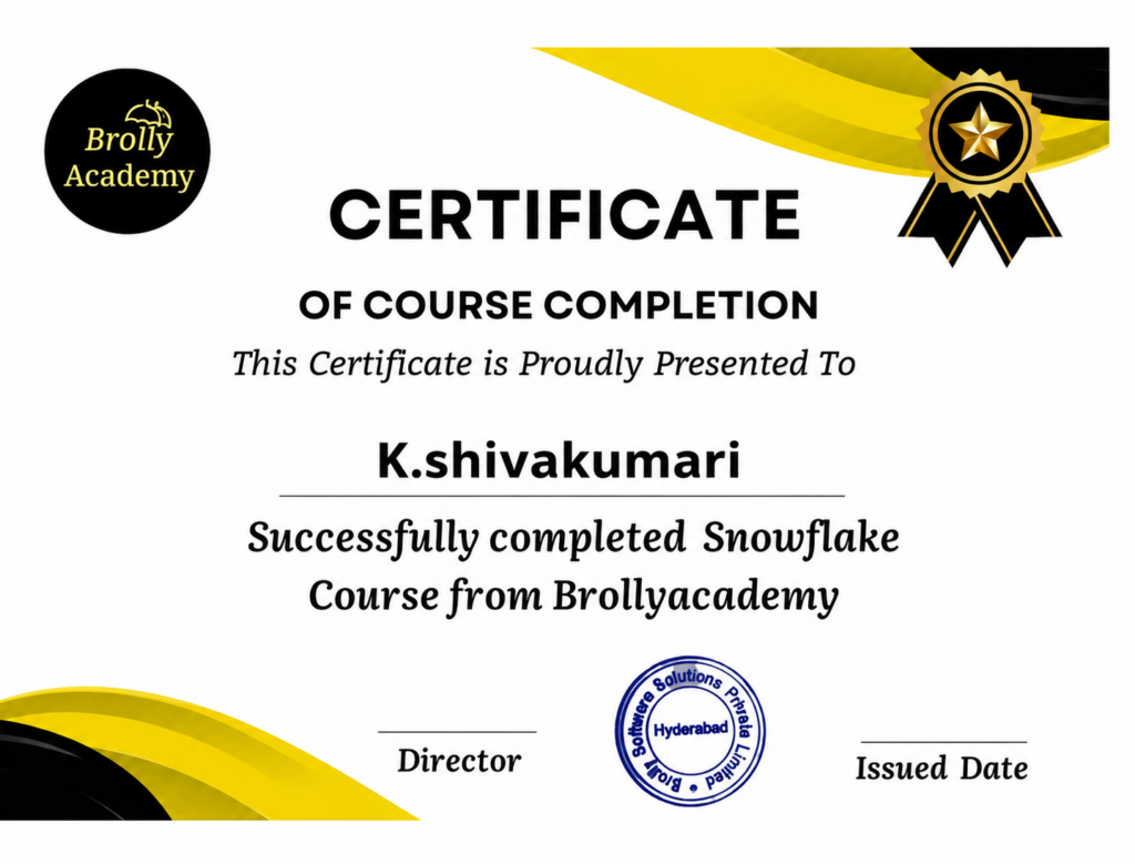 certification of completion
