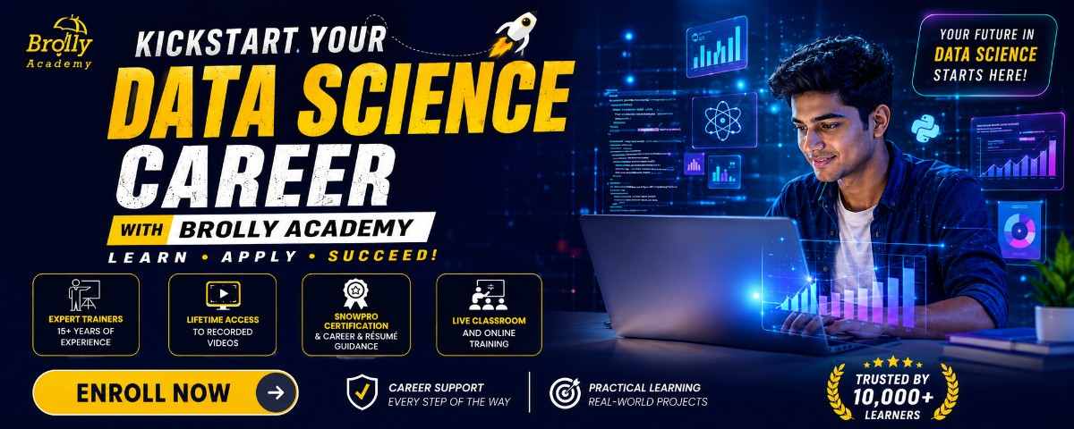 Data Science Career Course at Brolly Academy – Learn, Apply and Succeed.