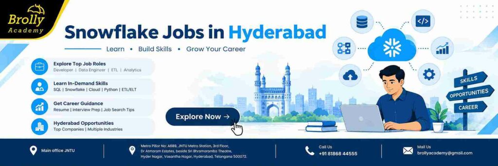 Snowflake job roles and career opportunities in Hyderabad