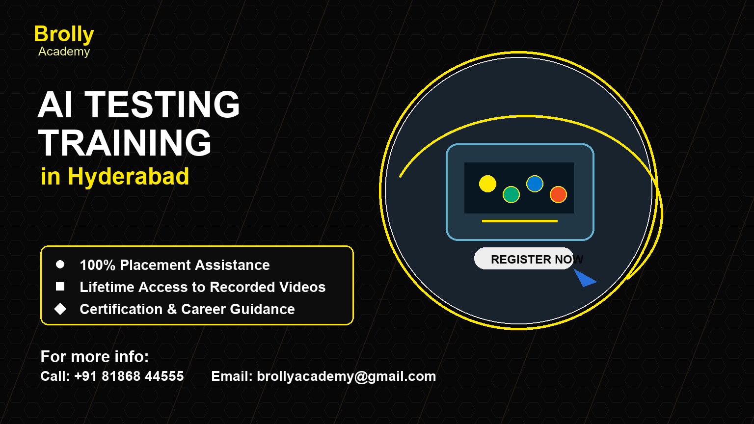 AI Testing Training in Hyderabad - Brolly Academy course image