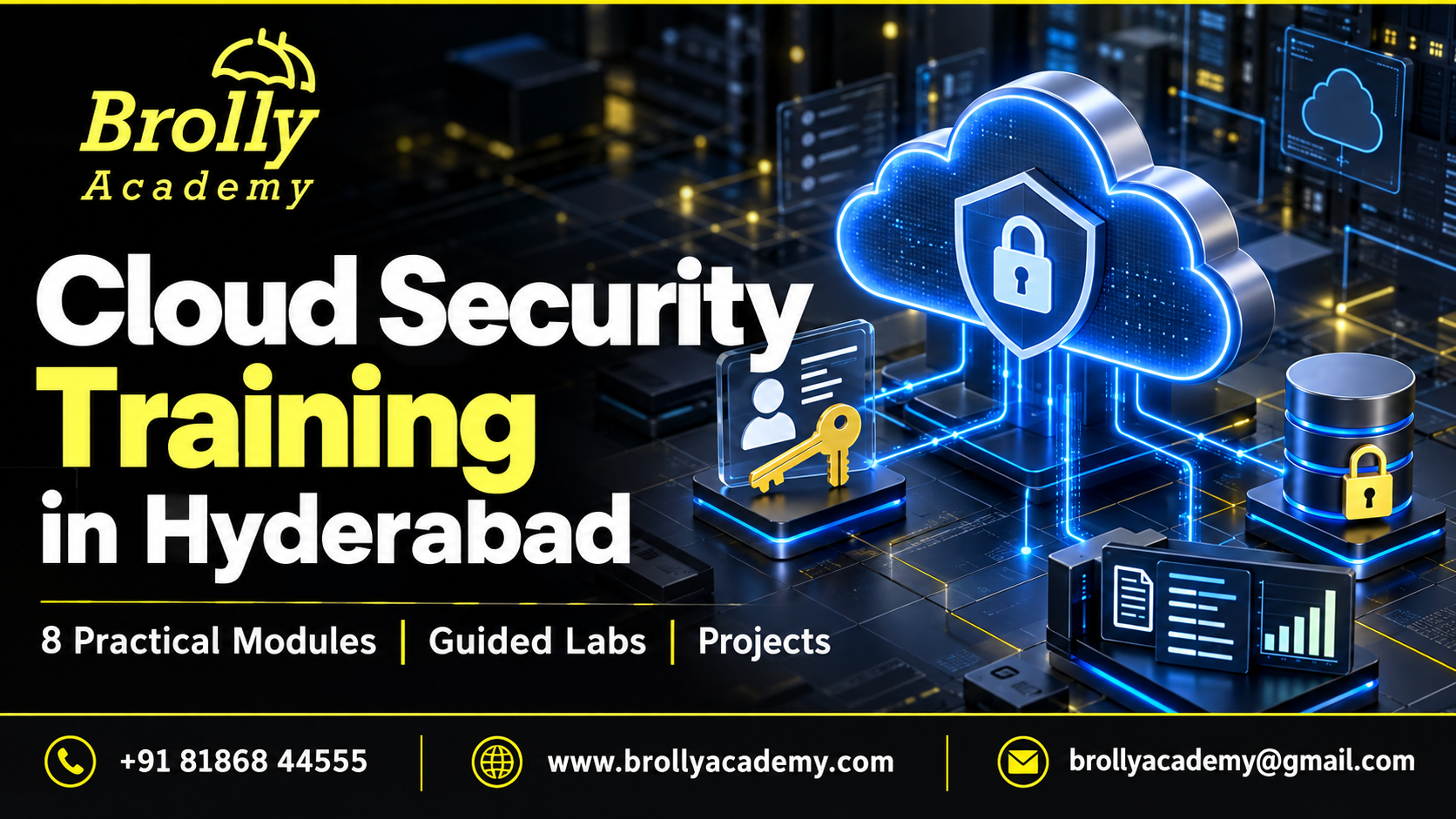 Cloud Security Training in Hyderabad - Brolly Academy practical course modules