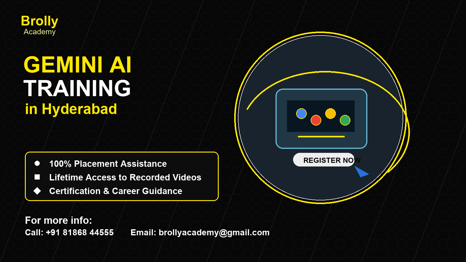 Gemini AI Training in Hyderabad - Brolly Academy course image