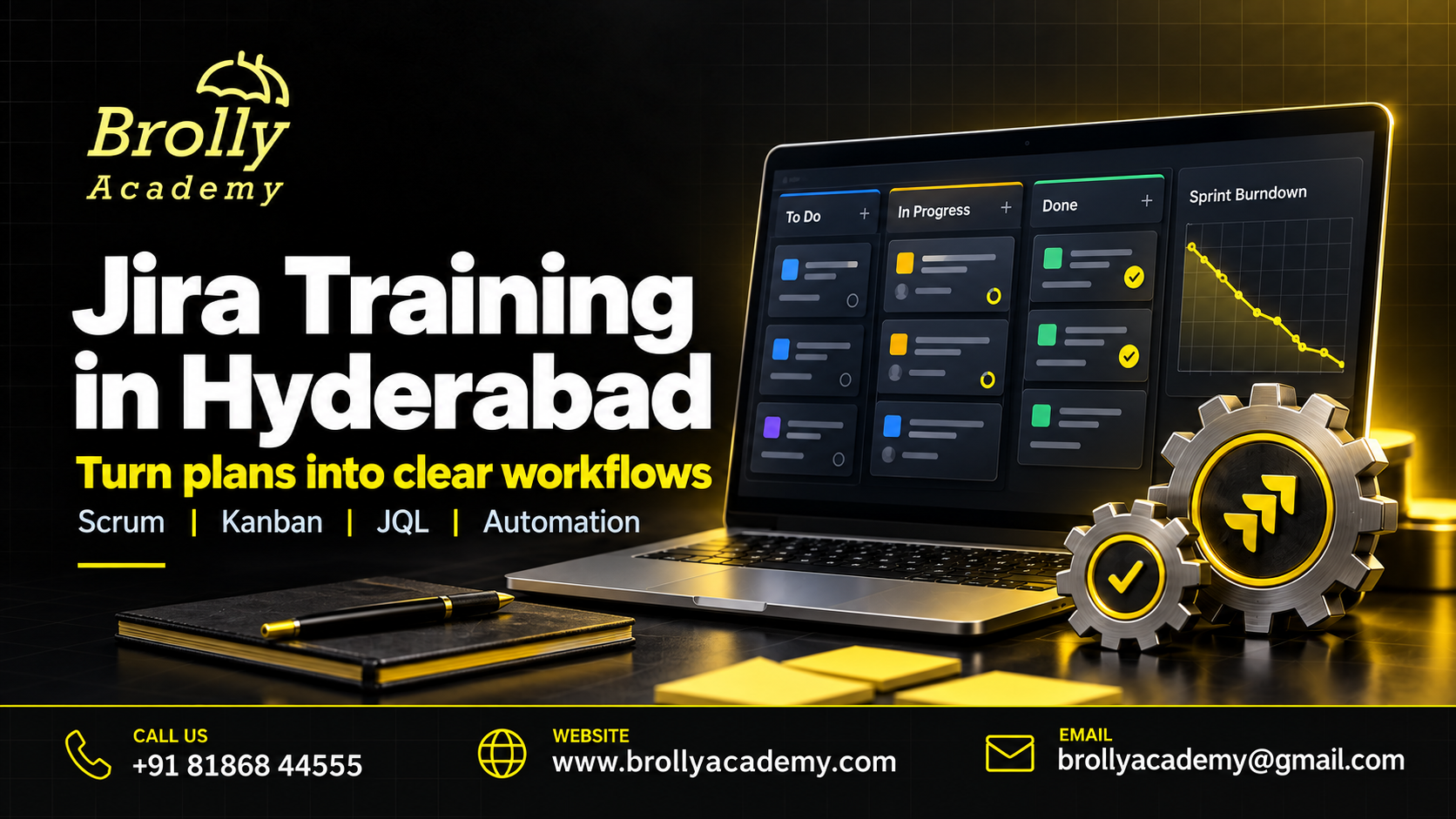 Jira Training in Hyderabad - Brolly Academy practical course modules