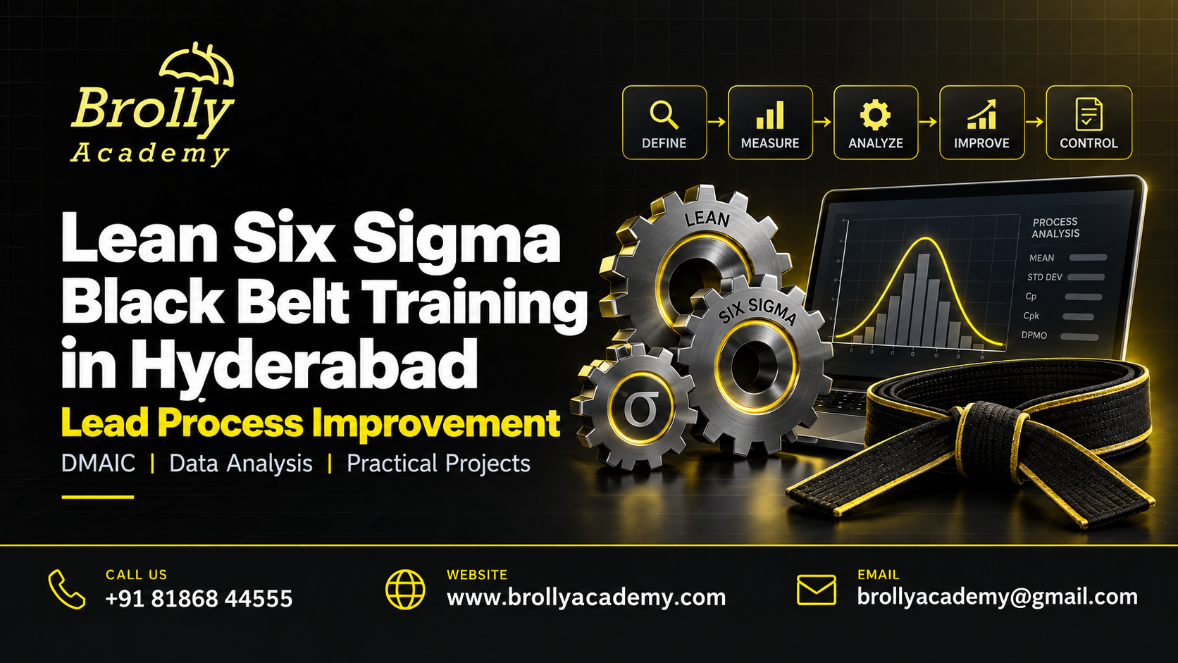 Lean Six Sigma Black Belt Training in Hyderabad - Brolly Academy