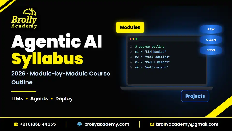 Agentic AI Syllabus 2026: Module-by-Module Course Outline, Brolly Academy