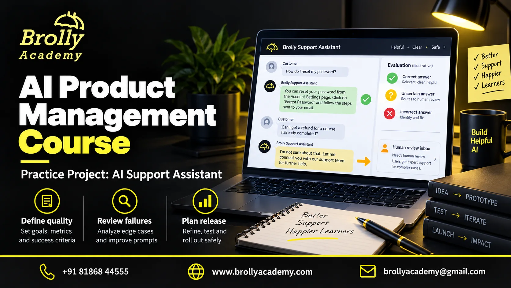 AI Product Management Course support-assistant project with answer evaluation and human-review routing