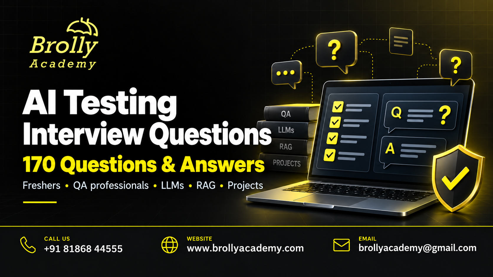 AI Testing Interview Questions: 170 Questions & Answers - Brolly Academy