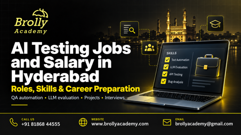 AI Testing Jobs and Salary in Hyderabad: Roles, Skills & Career Preparation - Brolly Academy
