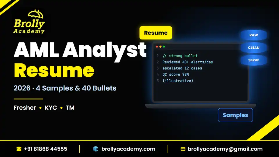 AML Analyst Resume: 4 Samples, 40 Bullets and Tips