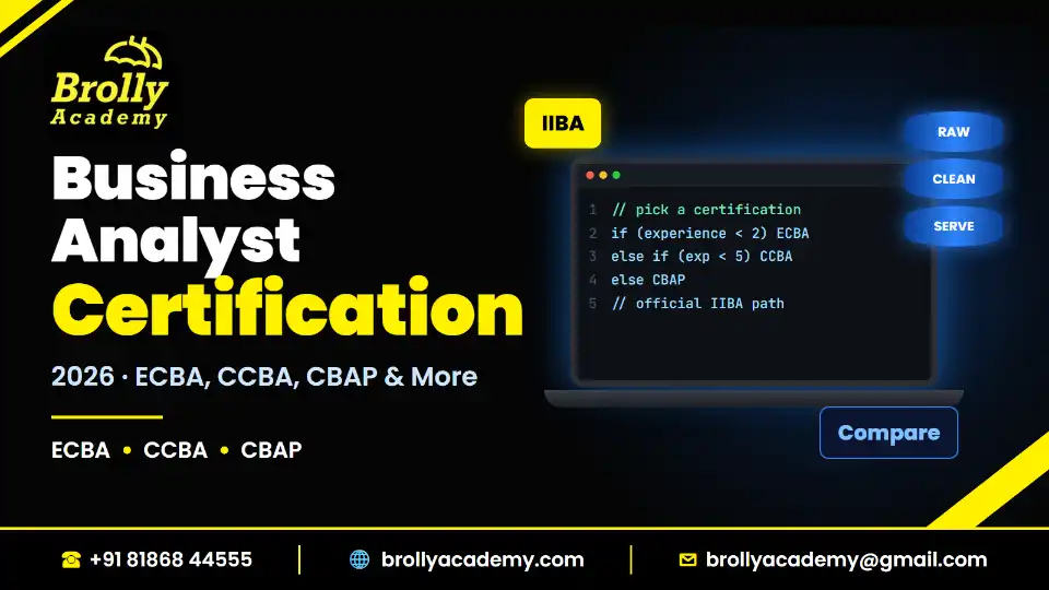 Business analyst certification 2026: ECBA, CCBA, CBAP and more, Brolly Academy