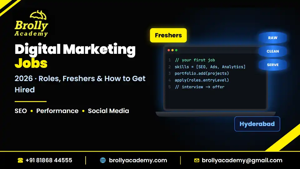 Digital marketing jobs 2026: job roles, jobs for freshers and how to get hired, Brolly Academy