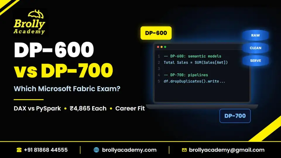 DP-600 vs DP-700 comparison 2026: which Microsoft Fabric exam – Brolly Academy