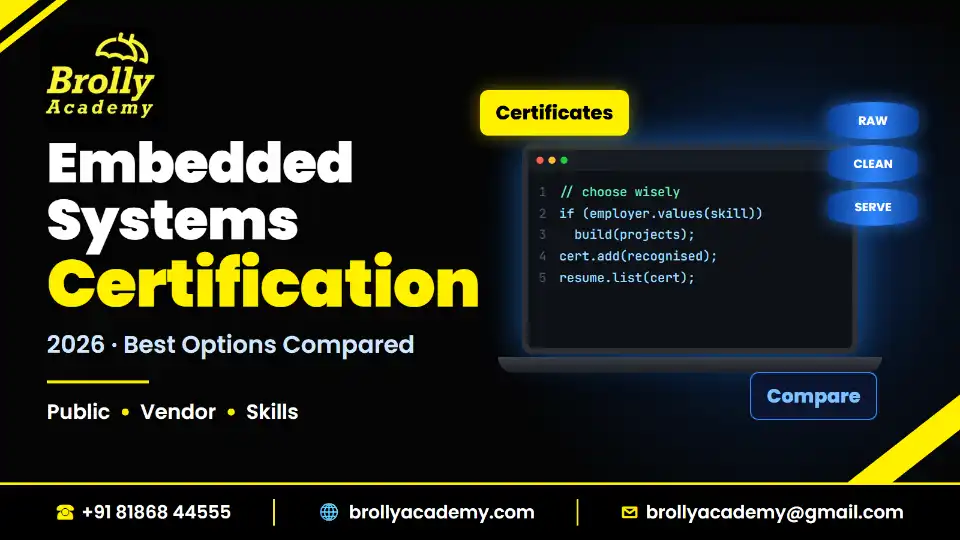 Embedded systems certification 2026: best options compared, Brolly Academy