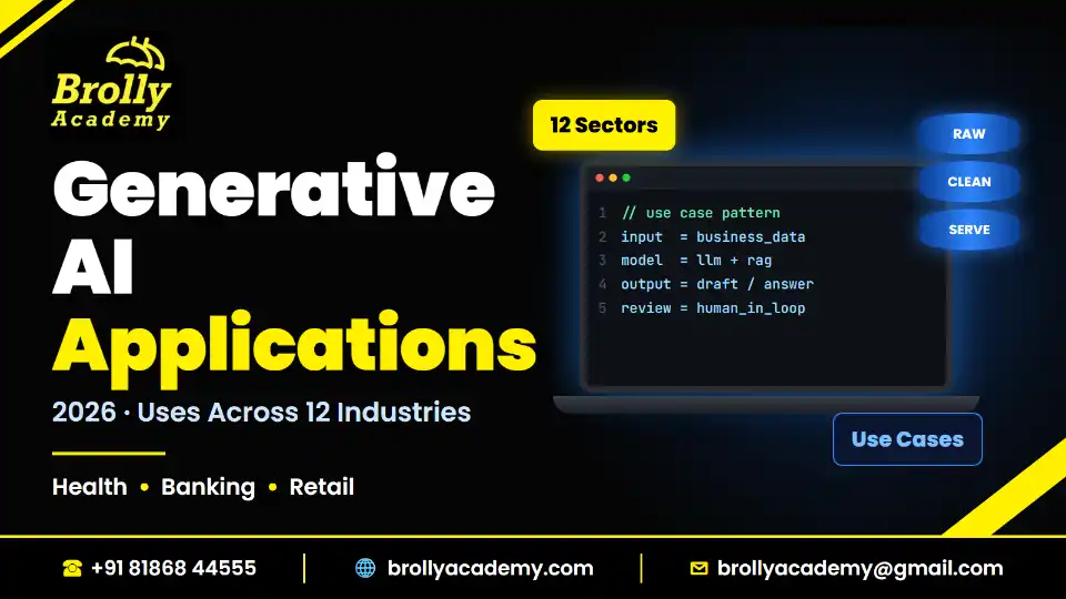 Generative AI Applications 2026 guide by Brolly Academy