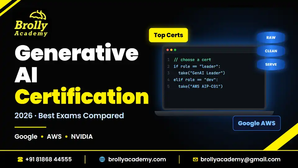 Generative AI Certification 2026 guide by Brolly Academy