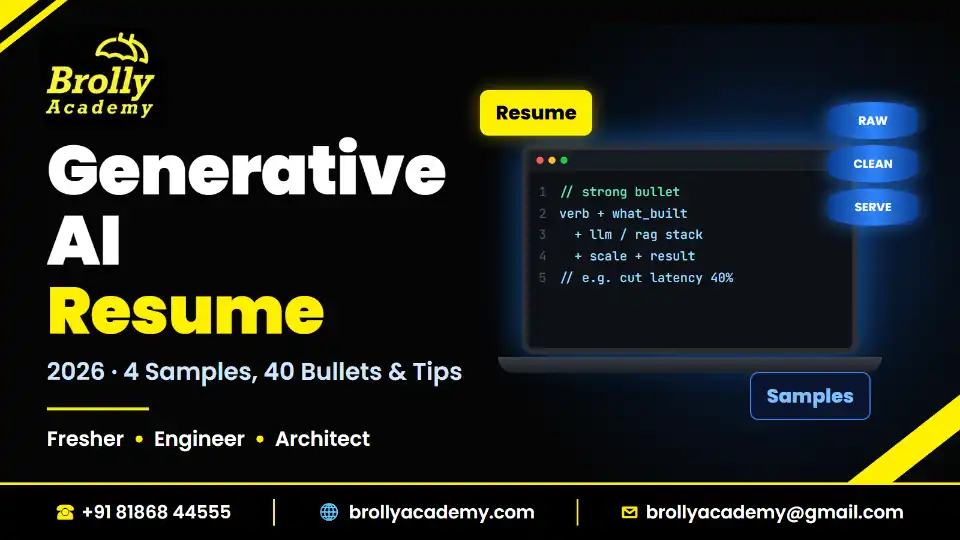 Generative AI Resume 2026 guide by Brolly Academy