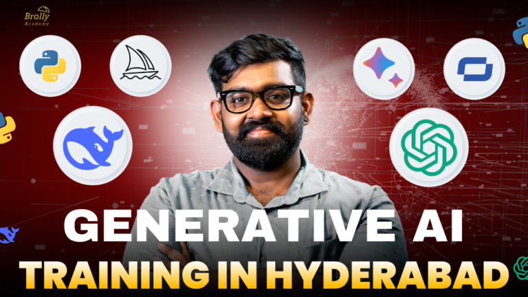Brolly Academy Generative AI Training in Hyderabad course graphic.