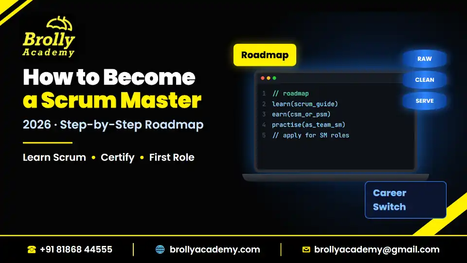 How to become a Scrum Master in 2026: roadmap, skills, certification and first job, Brolly Academy