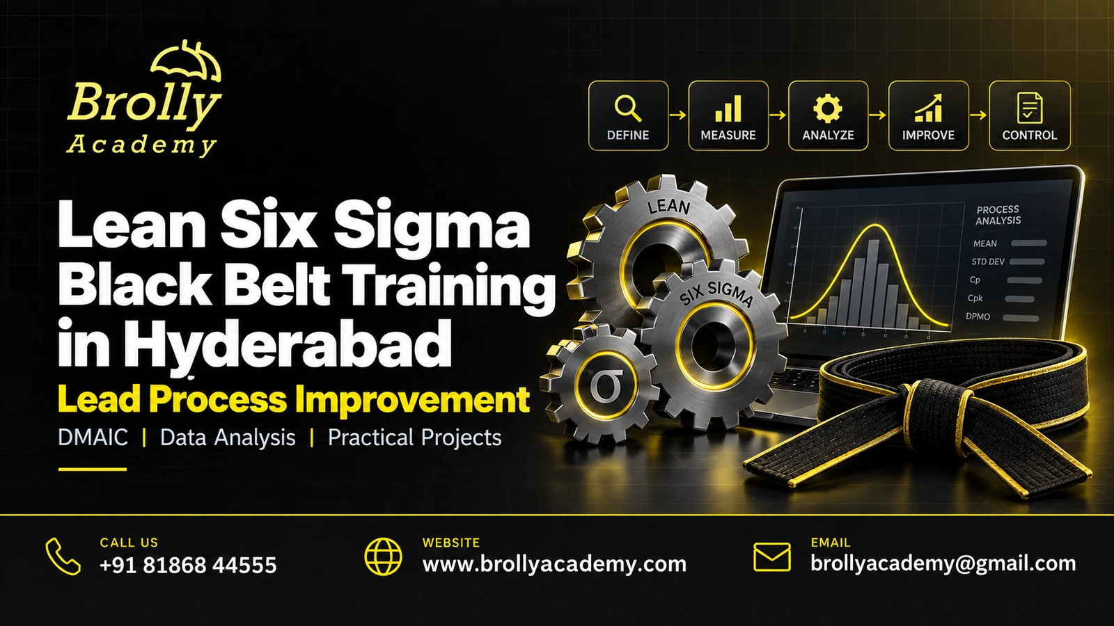 Lean Six Sigma Black Belt Training in Hyderabad - Brolly Academy