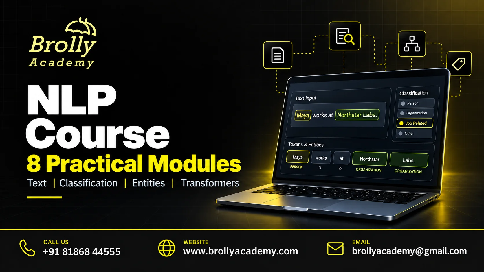 NLP Course at Brolly Academy: 8 practical modules and course contact details