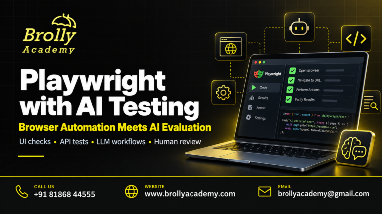 Playwright with AI Testing: Browser Automation Meets AI Evaluation - Brolly Academy