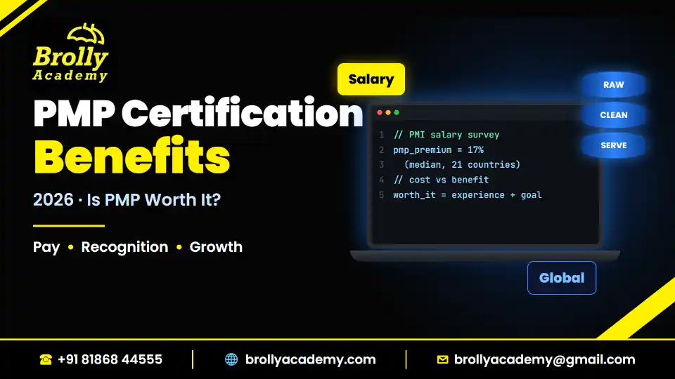PMP certification benefits 2026: is PMP worth it, Brolly Academy