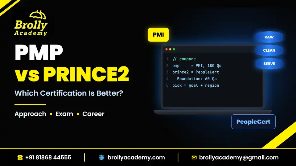PMP vs PRINCE2 2026: which certification to choose, Brolly Academy