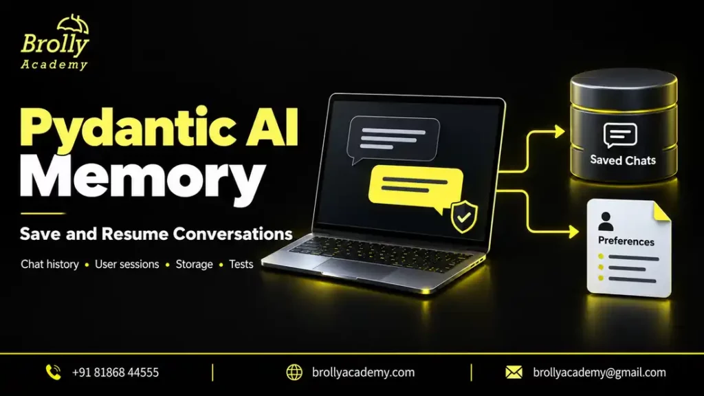 Pydantic AI Memory: save and resume conversations with user-scoped chat history, storage and tests.
