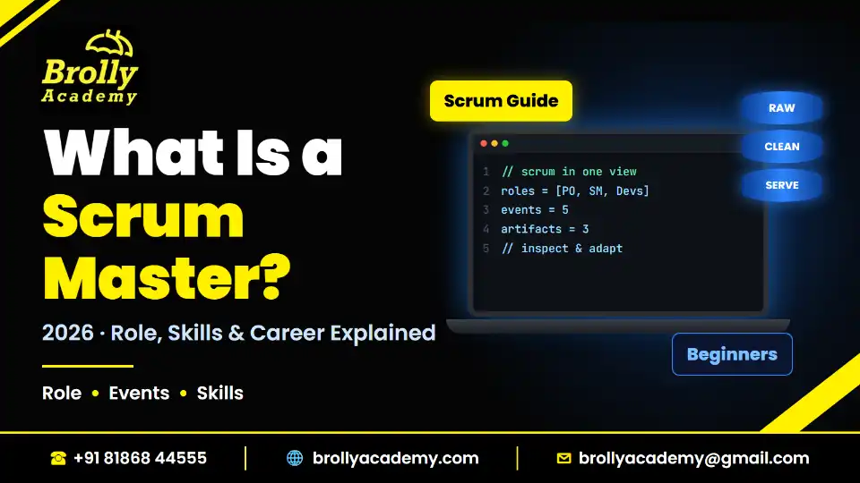 What is a Scrum Master: role, duties, skills and career in 2026, Brolly Academy