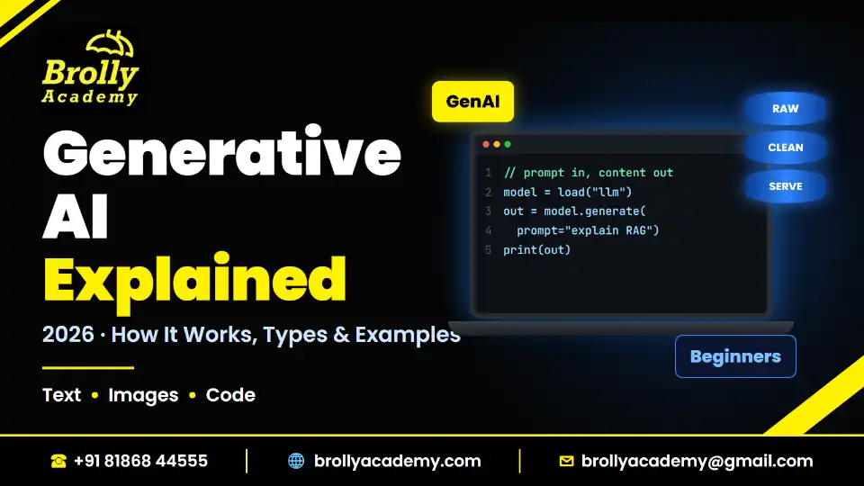 What Is Generative AI 2026 guide by Brolly Academy